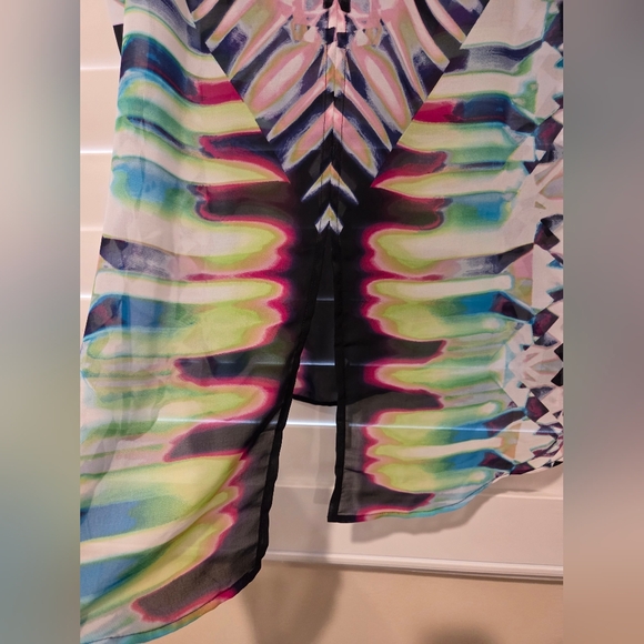 Bisou Bisou Vibrant Sheer Halter Top - Picture 9 of 11